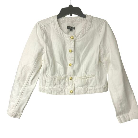 J. Crew Louisa Lady jacket White Denim - Picture 2 of 7